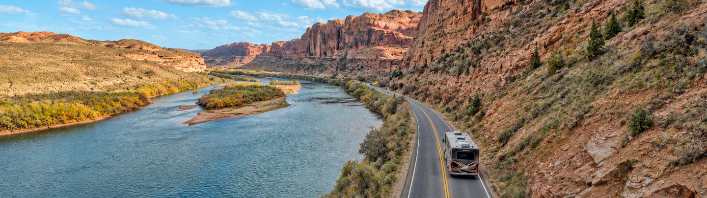 USA road and scenery