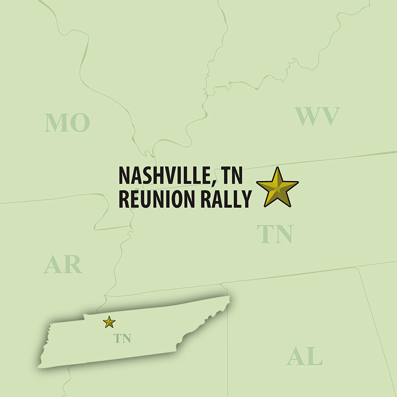 6 Day Nashville Music City Rally (06URRP-040119) Map