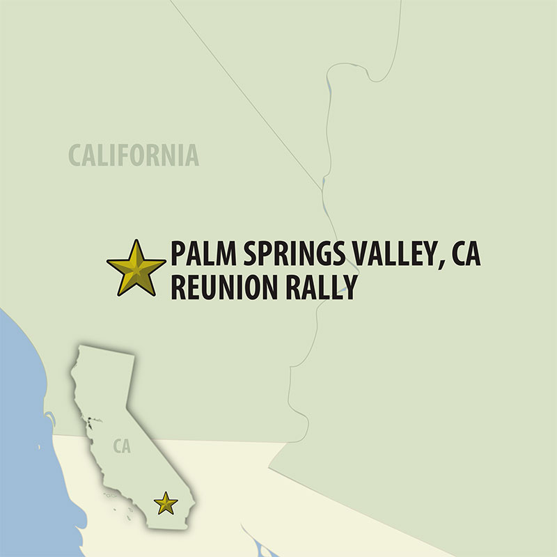 6 Day Palm Springs Valley Bash (06URRP-040120) Map