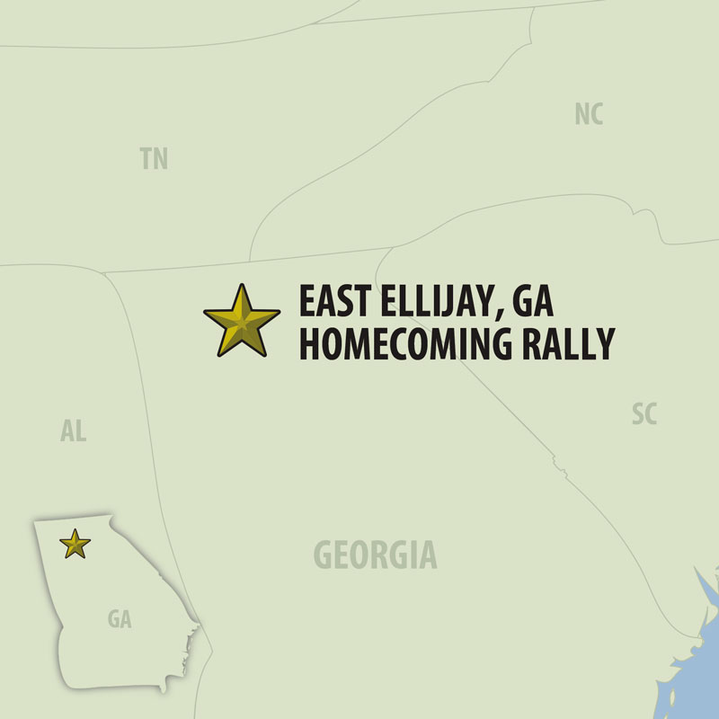 6 Day Blue Ridge Mountain Homecoming Rally (06URRP-031825) Map