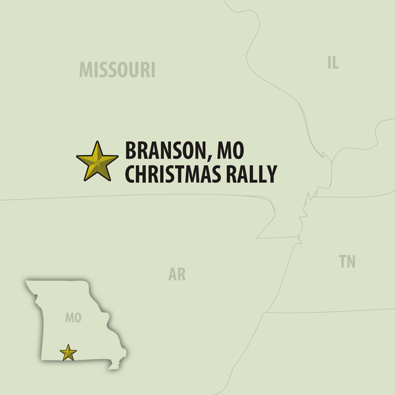 7 Day Branson Christmas Rally (07UBXF-102823) Map