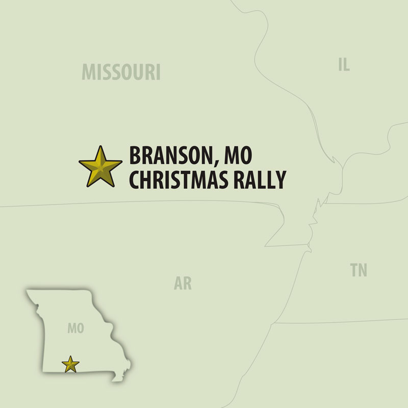 7 Day Branson Christmas Rally (07UBXP-103021) Map