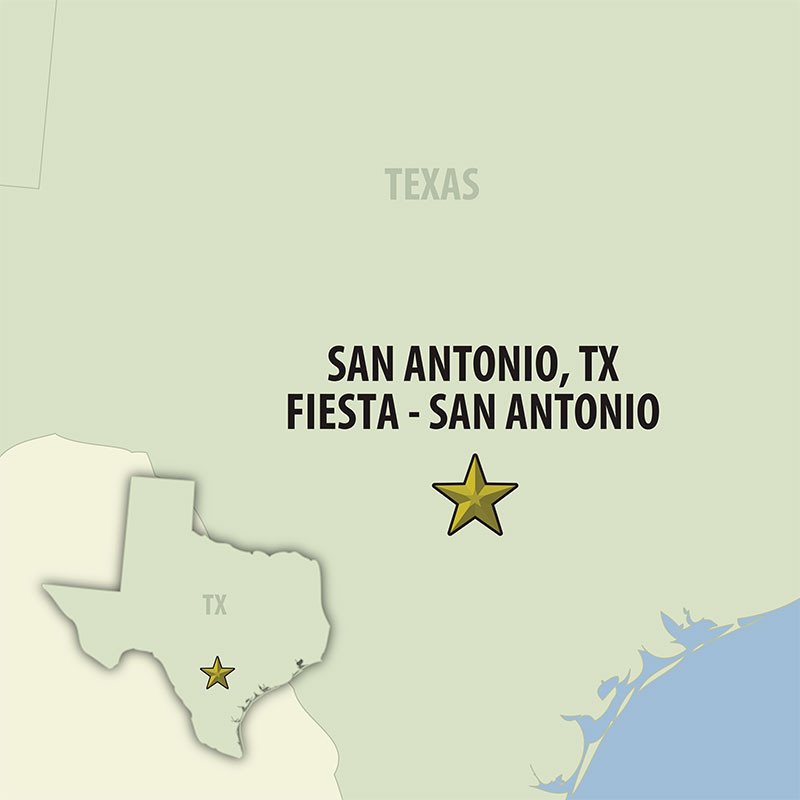 7 Day San Antonio Fiesta (07USAP-110820) Map