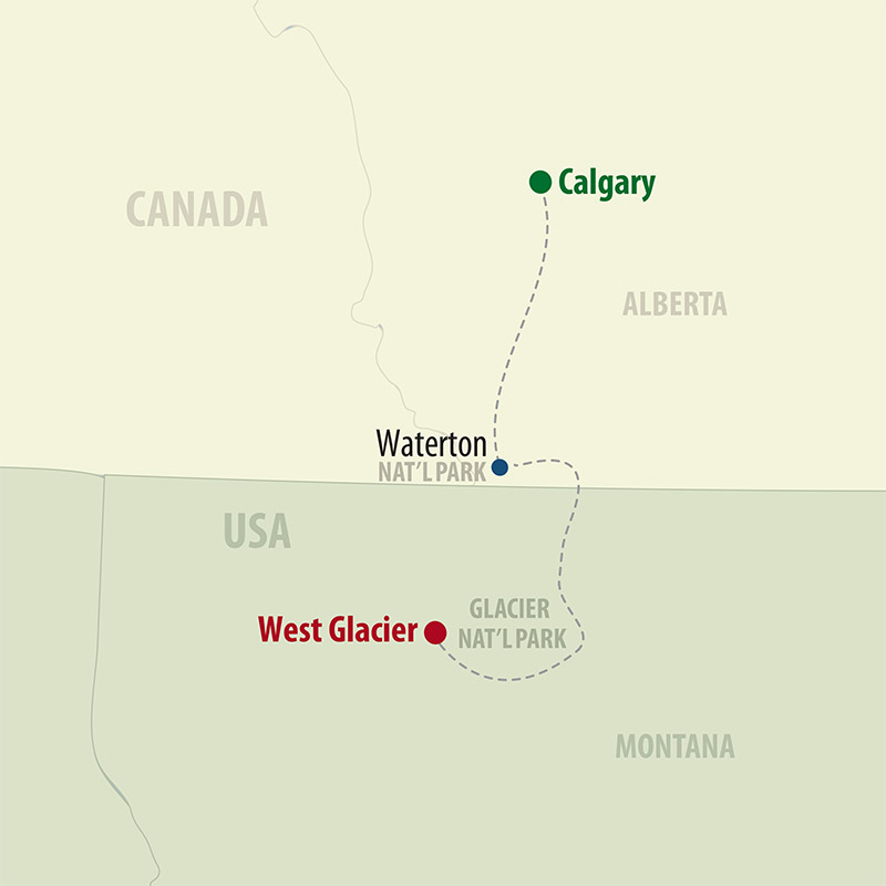 14 Day Alberta and Glacier National Park (14CAGG-071019) Map