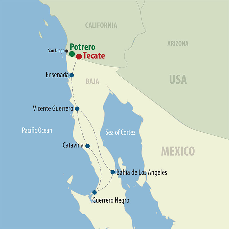 15 Day Baja Whale Watching (15MWWF-031223) Map