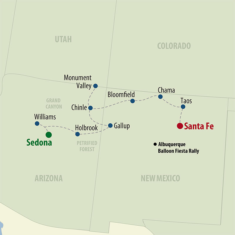 24 Day Sensational Southwest (24USSG-091020) Map
