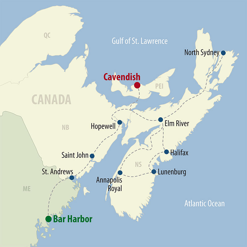 27 Day Best of Canadian Maritime (27CCMF-073023) Map