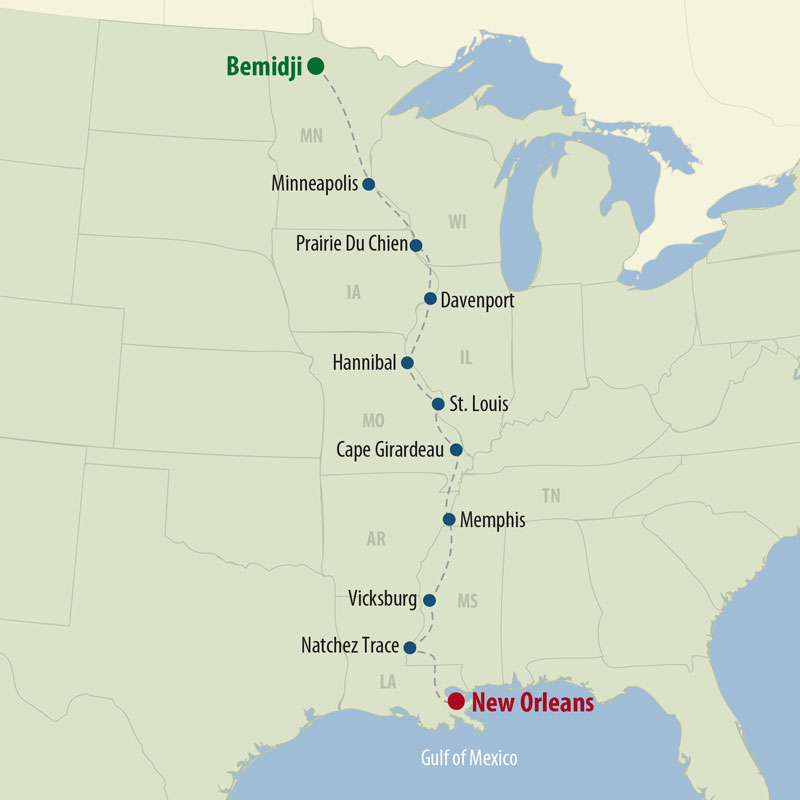 34 Day Mississippi River Run (34UMRF-091120) Map