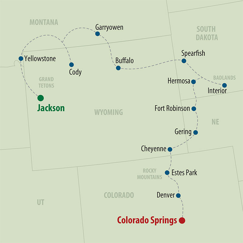 38 Day Ultimate Rockies (38UURP-081525) Map