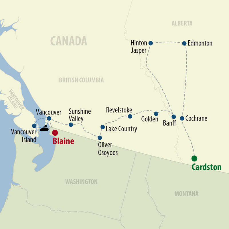 40 Day Canada Land & Sea (40CLSP-081823) Map