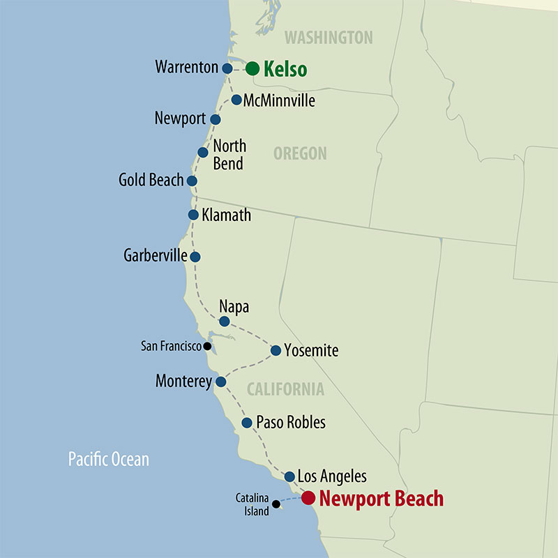 40 Day Grand West Coast (40UWCP-090918) Map