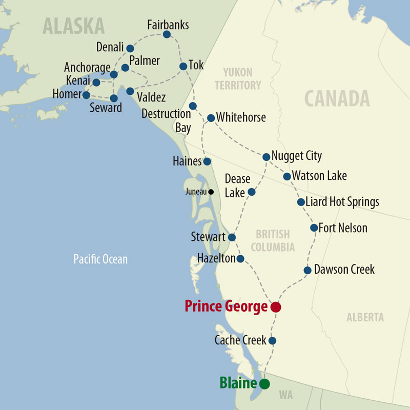 53 Day Alaska Deluxe (53AADP-060226) Map