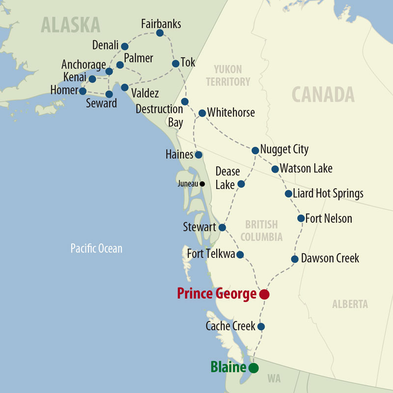 53 Day Alaska Deluxe (53AADA-060325) Map