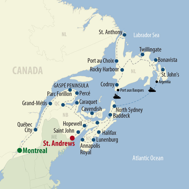 61 Day Ultimate Eastern Provinces (61CUEG-062524) Map